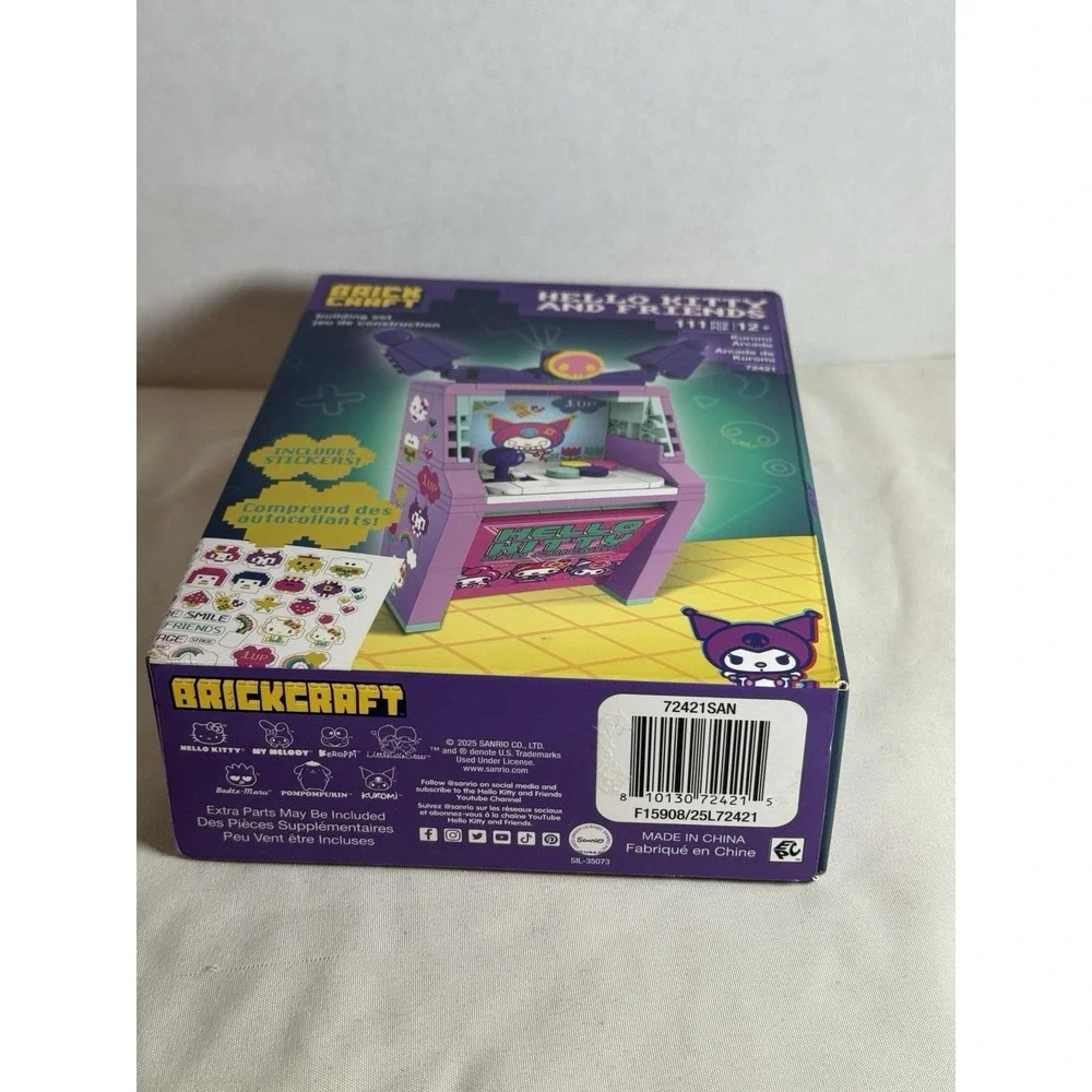 BrickCraft Hello Kitty Kuromi‎ Arcade 72421 111pc Building Set 12+ w Stickers